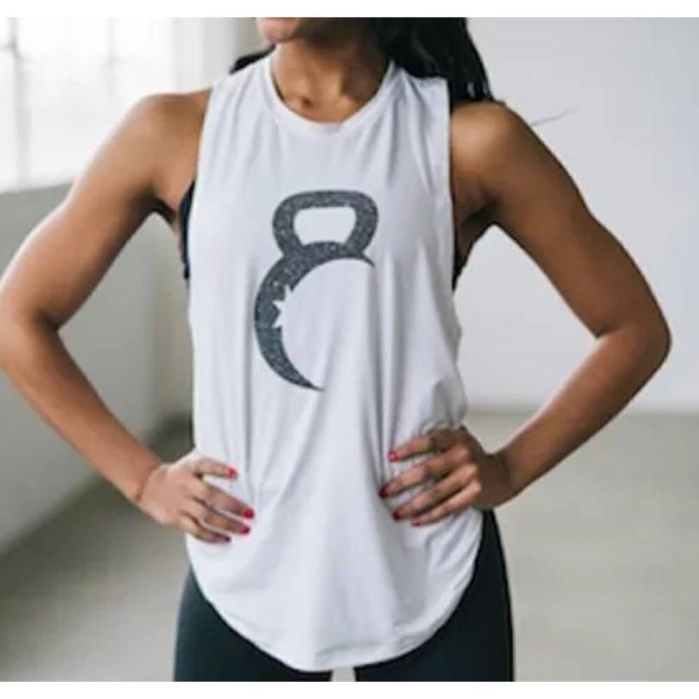 Zyia White Kettle Moon Tank sz XL